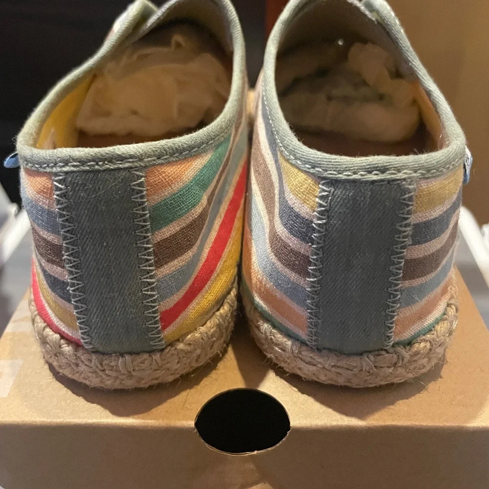Toms  Palmera Muliti Beach Stripe Sandals Sz 7